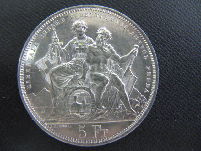 1883年　スイス銀貨
